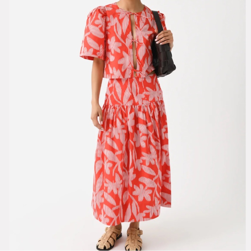 NWOT Rhode Hope Top Sia Skirt Size S 4 Red White Floral